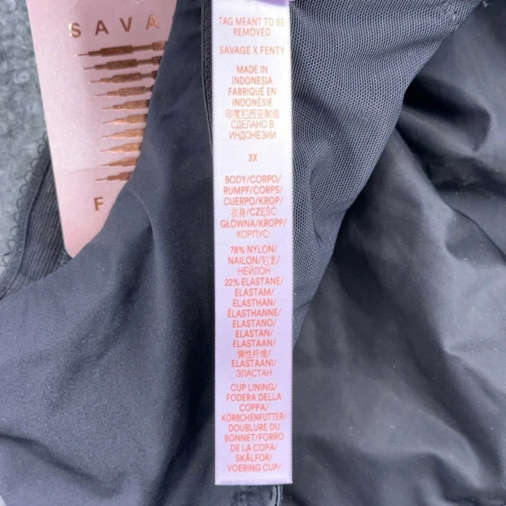 Savage X Fenty Bralette Women 3X Nylon‎ Black